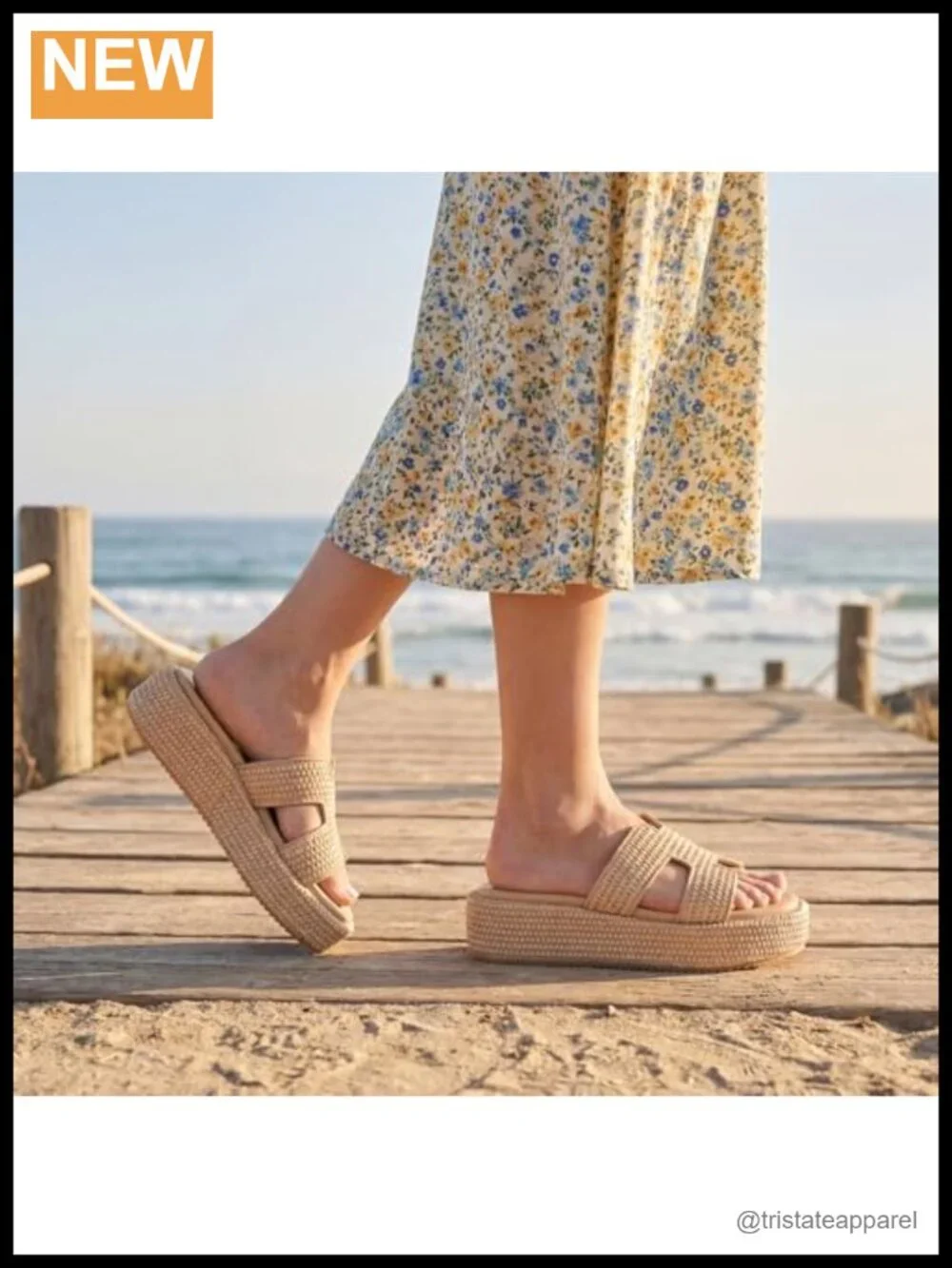 Woven Raffia Platform Sandals Espadrille Wedge Slides Summer Beach Shoes